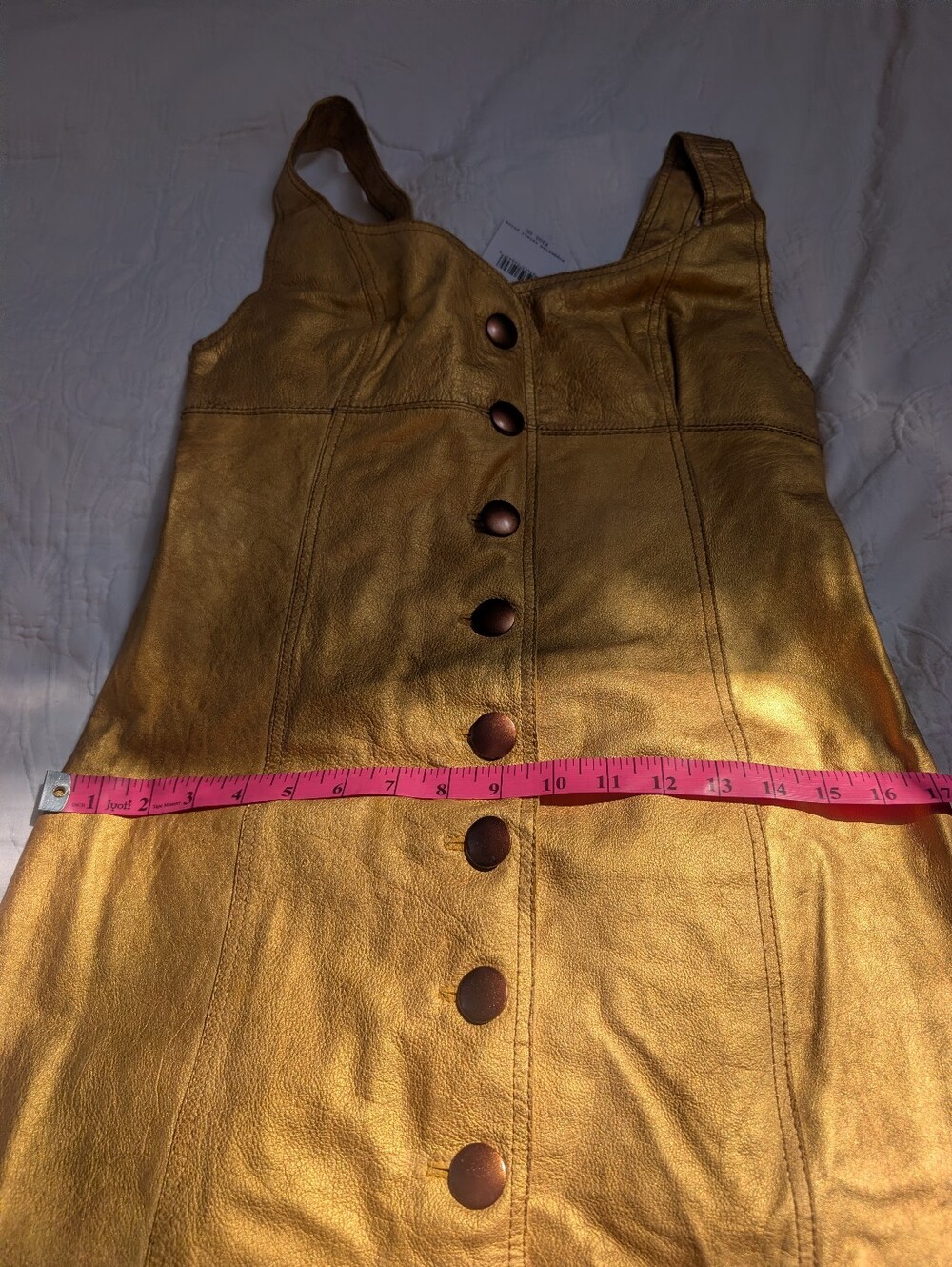 Free People Metallic Gold Mini Dress - Picture 6 of 9